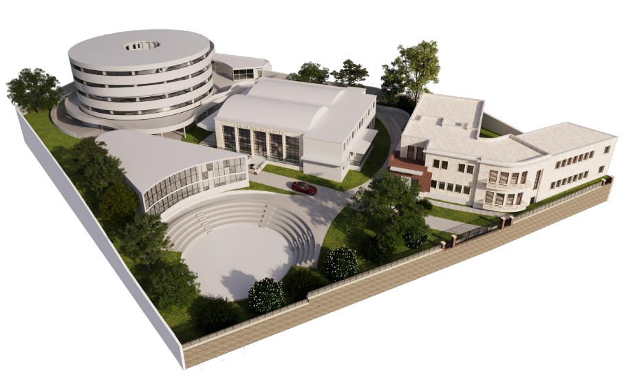 Masterplan rendering of the campus