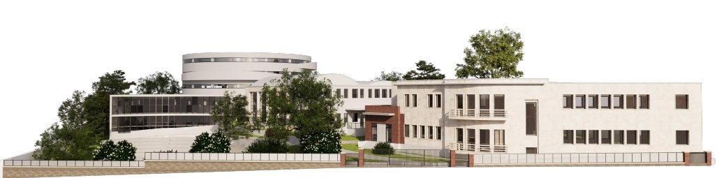Street elevation rendering of the campus