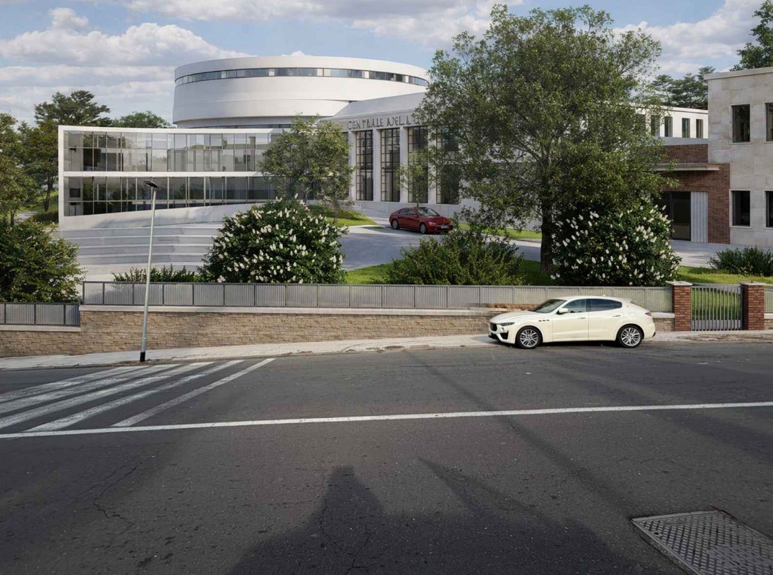 Rendering of La Sicilia Campus seen from the street